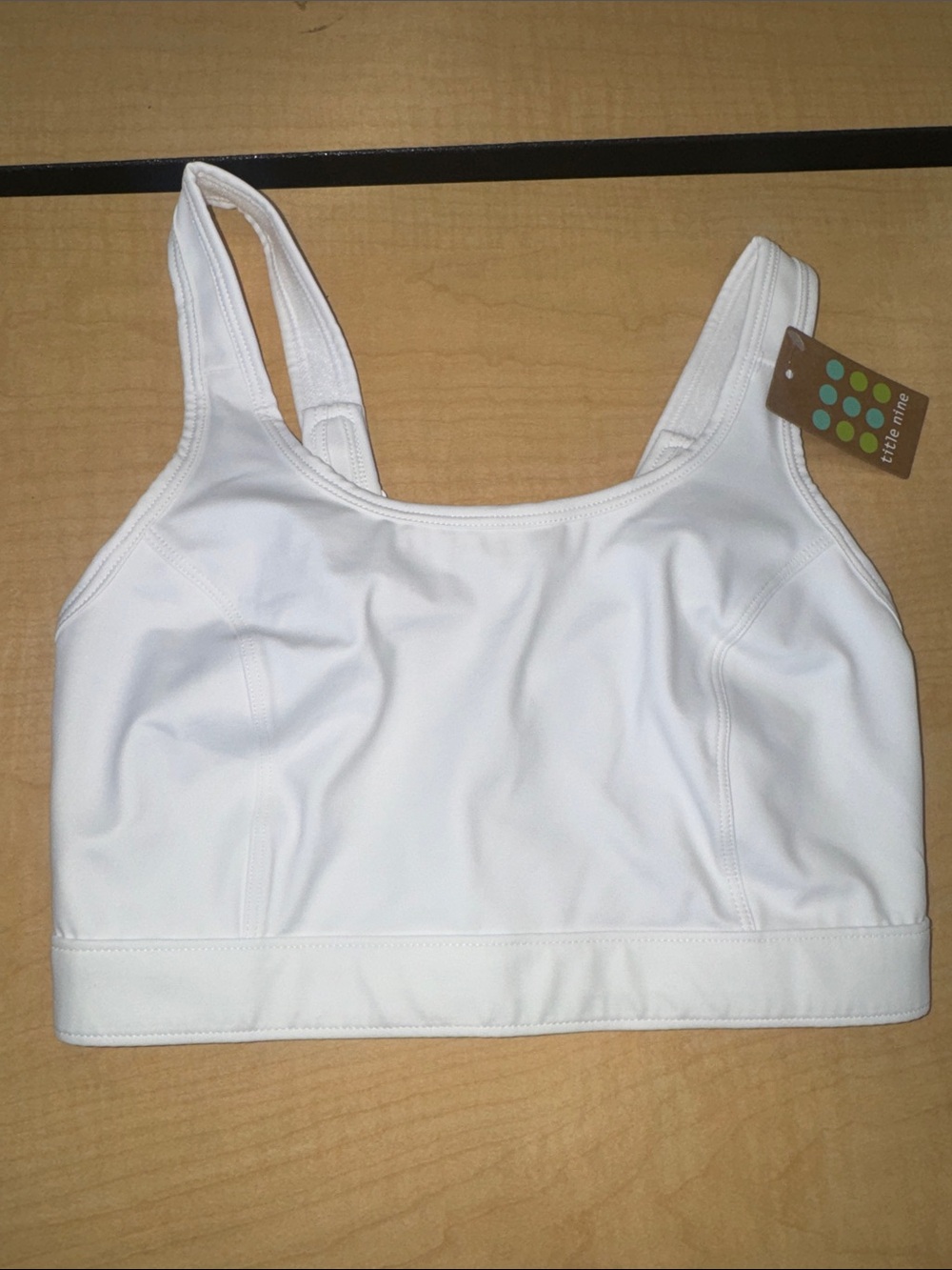 NWT White Sports Bra by Title nine